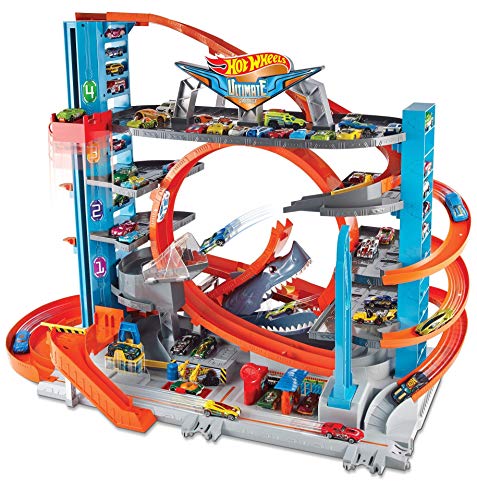 Hot-Wheels-FTB69-City-Garage-with-Loops-and-Shark-Connectable-Play-Set-with-2-Diecast-and-Mini-Toy-Car-Amazon-Exclusive-0.jpg